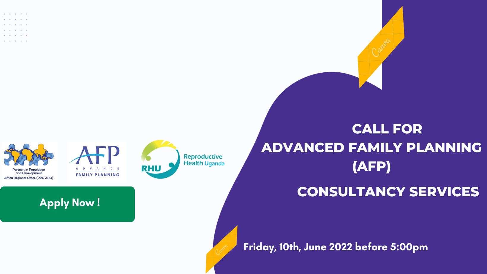 CONSULTANCY NEEDED FOR EVALUATION OF AFP PROJECT IN UGANDA