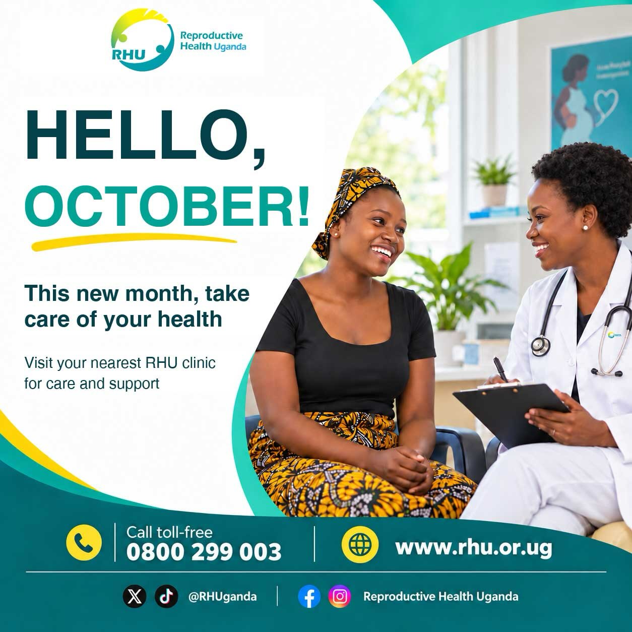 Hello October! This new month, make time for your health. Visit your nearest RHU clinic…